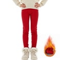 thumbnail image 2 of TAmten Baby Girl Leggings 18-24 Months Girls Fleece Lined Leggings High Waisted Stretchy Thick Thermal Soft Tights Pants Toddler Kids Cozy Winter Warm Pant(Red,7-8 Years), 2 of 7