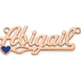 thumbnail image 3 of Sterling SilverRose-plated Epoxy Heart Name Plate SSRose Material Primary Luxe Elegant Stylish Designed for those who cherish timeless beauty, 3 of 4