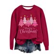 thumbnail image 4 of Uootdi Sweaters for Women Christmas Snowflake Gift Print Knitted Long Sleeve Sweater Casual LooseCrew Neck Top Pullover Funny T ops, 4 of 4