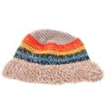thumbnail image 2 of Sombrero de pescador de ganchillo para mujer, gorro de playa flexible tejido a mano, gorro de pescador de punto, gorro moderno, bonito, cómodo e informal, 54-58 cm, 2 of 8