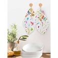 thumbnail image 2 of Happy Birthday Kitchen Dish Towels for Drying Dishes Set of 3, Colorful Words Waffle Weave Microfiber Hand Tea Bathroom Towels Quick Dry & Absorbent Towel 12x12, 2 of 7