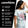 thumbnail image 4 of I Love Lucy Heart You Women's Graphic T-Shirt Rolled Sleeve Tee, 4 of 6