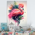thumbnail image 2 of Designart Cute Flamingos Floral Art IV Canvas Wall Art, 2 of 5