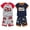 AB# Trunk&Dinosaur, variant on Rimyaw Toddler Boys Fire Truck Pajama Set, 2-Piece Short Sleeve Cotton Sleepwear, Soft Summer PJs with Shorts, Size 3T