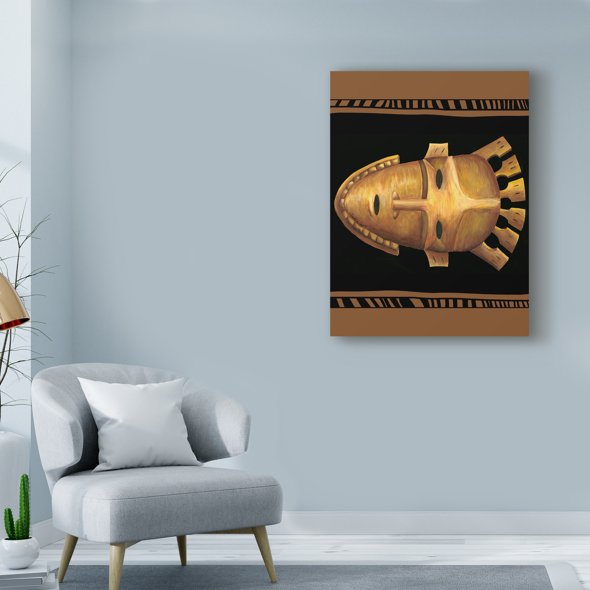 Trademark Fine Art 'African Mask III' Canvas Art by Chariklia Zarris