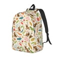 thumbnail image 1 of Fotbe Monkeys in the Jungle Printed Canvas Daypack - Stylish and Durable Vintage Compact Backpack - Class, Work, Travel, or Laptop Bookbag,Organized Compartments-Small, 1 of 5