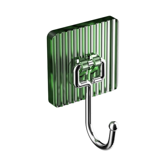 Heavy Duty Adhesive Hook, 180° Rotatable Stainless Steel Wall Hanger for Towels & Bags, No-Drill PET Glue Hook for Bathroom & Kitchen