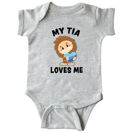 

Inktastic Cute Bigfoot My Tia Loves Me Gift Baby Boy Bodysuit