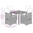 thumbnail image 4 of vidaXL 5 Piece Garden Dining Set with Cushions Black Poly Rattan, 4 of 5