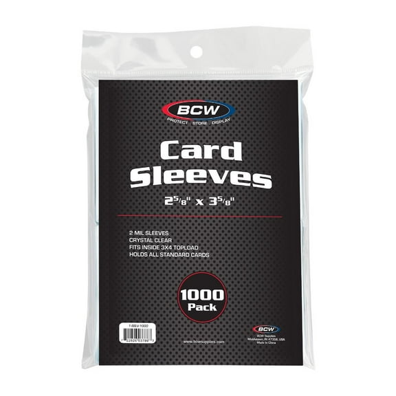 10 packs of 1000 (10000) BCW Clear Standard Sized Card Sleeves