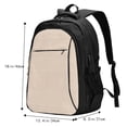 thumbnail image 5 of Pofeuu Brown Gingham Print Storage Laptop Backpack with USB Charging Port[Water Resistant] College Computer Bookbag Fits, 5 of 7