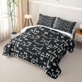 thumbnail image 3 of Homewish Paw Bone Bed Spread Queen,Cartoon Dog Themed Queen Coverlet Set,Black,3-Piece, 3 of 7