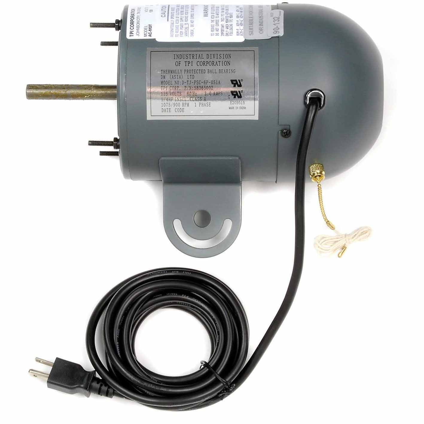 TPI Corporation ACMOT 7900/6800CFM 1/4 HP Motor For Fixed & Industrial Fans