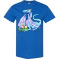 thumbnail image 3 of Inktastic Blue Easter Dragon with Painted Eggs T-Shirt, 3 of 5