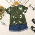 thumbnail image 2 of Uccdo 9M-6T Toddler Baby Boys Summer Shorts Sets Short Sleeve Tee Shirts Top + Shorts 2 Pieces Outfits, 2 of 8