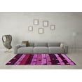 thumbnail image 3 of Ahgly Company Indoor Round Oriental Pink Modern Area Rugs, 5' Round, 3 of 4