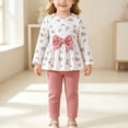 thumbnail image 2 of Xyant Toddler Baby Girl Clothes Infant Girl Outfits Fall Ruffle Floral T-Shirt Top Pants Set Winter Spring Clothes,Size 2-3 Years, 2 of 9