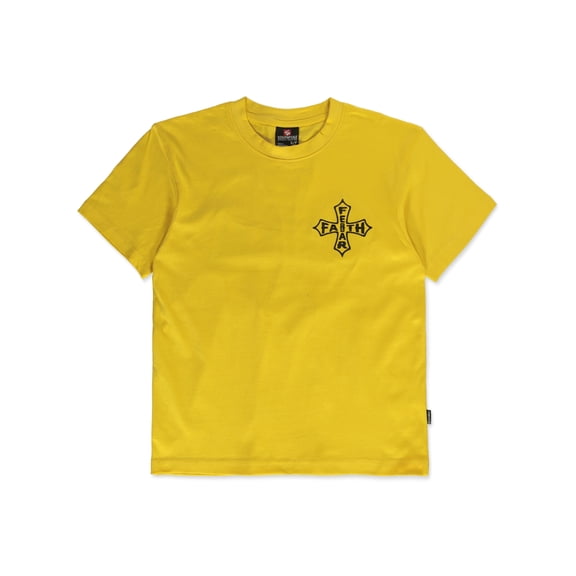 Southpole Boys' Faith Cross Graphic T-Shirt Color: yellow Size: 10 - 12