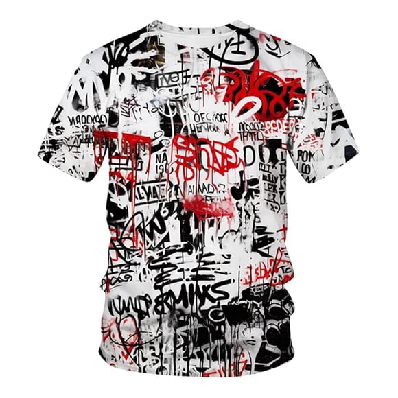 Men's Crew Neck Short Sleeve Tee for Modern Hop Streetwear Style and Comfort
