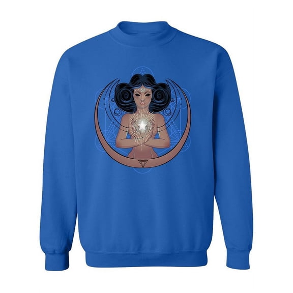 Girl Holding A Shiny Star Sketch Sweatshirt Women -Image by Shutterstock, Female Small