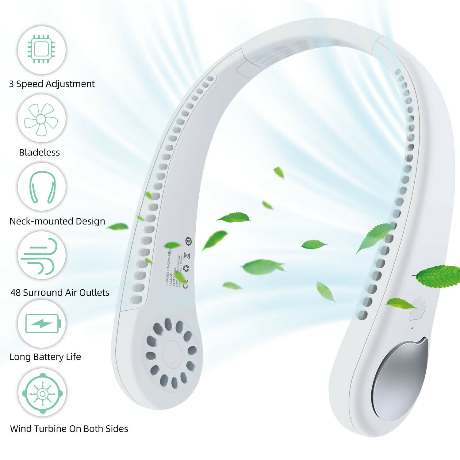 Details about   USB Portable Hanging Neck Fan Air Conditioner Cooler Cooling Lazy Fan Hands Free 