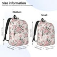 thumbnail image 2 of Yiaed Rose Flowers Print Print Laptop Backpack Travel Canvas Backpack Vintage Aesthetic Backpack for School Knapsack Backpack Backpack for School-, 2 of 5