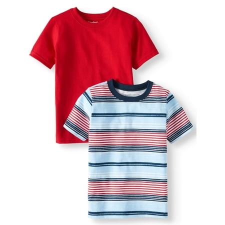 Oh Boy Stripes - Garanimals Striped & Solid T-Shirts, 2pc Multi-Pack (Toddler Boys)