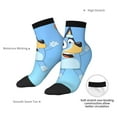 thumbnail image 6 of Silaia Bluey Print Adult Socks,Ankle Athletic Running Socks,Cushioned Breathable Low Cut Sports Tab Socks for Men and Women,Moisture-Wicking Crew Socks, 6 of 7