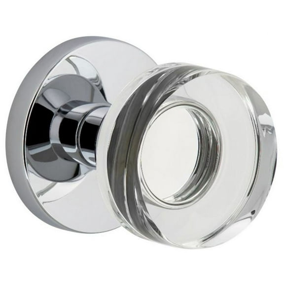 Viaggio Cloclc_Psg_234 Circolo Solid Brass Passage Door Knob Set - Chrome
