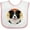 White and Pink, variant on Inktastic Border Collie Cute Dog Boys or Girls Baby Bib