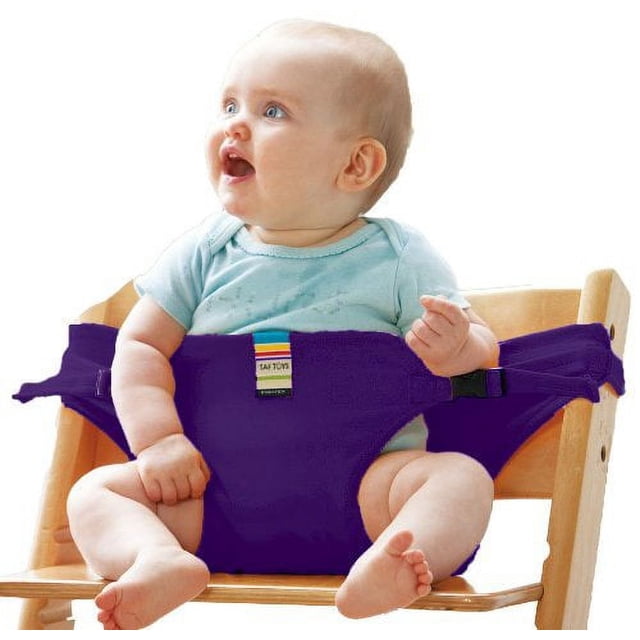 Asiento de arnés para bebé, cinturón de seguridad de alimentación portátil con correa, cinturón de seguridad para niños pequeños, cinturón de arnés plegable para bebé