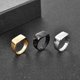 thumbnail image 3 of Anillos de acero inoxidable cuadrados estilo hip hop punk, color negro, dorado y plateado, accesorios de joyería impermeables para hombres, regalos., 3 of 4