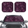 thumbnail image 2 of Naloa Snowflakes and Hearts 2 Piece Foldable Car Sun Shades, Car Windshield Sunshade, Front Window Sunshade for Car, Truck, SUV - Large, 2 of 7