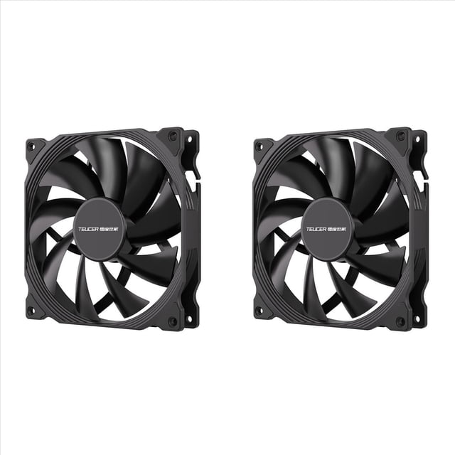 2X AF14025 Ventilador de Refrigeración para PC 4PIN PWM 140 mm Caja de Computadora de Enfriamiento Ventilador Bajo Ruido PC Gamer CPU Enfriador Negro