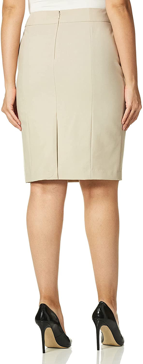Calvin Klein Womens Straight Fit Suit Skirt Regular and Plus Sizes plus-size  20 Plus Khaki - Walmart.com