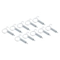 thumbnail image 1 of Unique Bargains 2.8' Cage Door Hook, 10Pcs Stainless Steel Finger Ring Elastic Spring Wire Latch Hook, Silver, 1 of 6