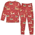 thumbnail image 2 of joogoo Funny Reindeer Snowflake Pajamas Set Long Sleeve Soft Cotton Sleepwear 2 Piece 18M, 2 of 7
