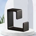 thumbnail image 1 of 1 estante de almacenamiento para lavabo plegable antioxidante con ganchos para baño (negro), 1 of 6