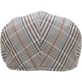 thumbnail image 4 of Plaid Cabbie Newsboy &amp; Ascot Ivy Hat Cap Plaid Solid Gatsby Golf NEW, 4 of 6