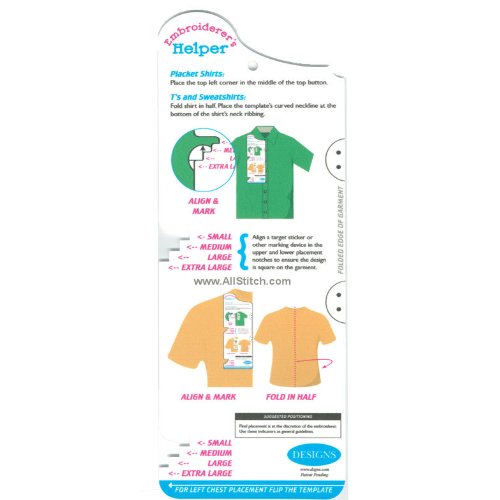 Embroiderer's Helper Template Aid Embroidery Placement Tool