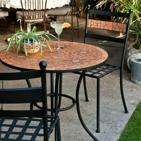 Coral Coast Terra Cotta Mosaic Bistro Set