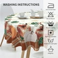 thumbnail image 5 of Pumpkin Fall Tablecloth Round 60 Inch Thanksgiving Tablecloth Plaid Circular Waterproof Maple Leaf Autumn Table Cover Cloths Washable Polyester Tabletop Runner for Kitchen Party Picnic Dining Decor, 5 of 7