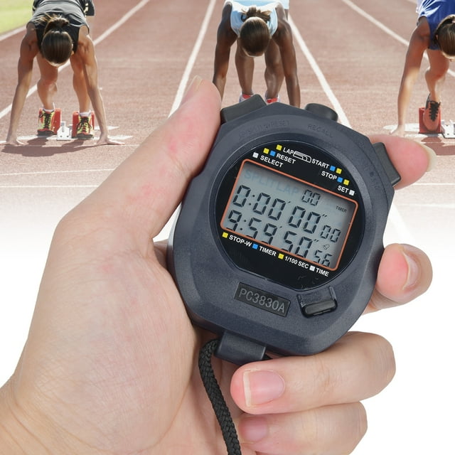 Cronómetro Electrónico, Temporizador, 30 Pistas Para Entrenador árbitro Competición Profesional Entusiasta Del Fitness Para El Juego ANGGREK FC2715