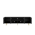 thumbnail image 5 of SEENYOO 68" TV Stand, Fluted Modern Entertainment Center & Media Console with Storage Doors for 55"+ TVs, Living Room,Black, 5 of 8