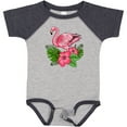 thumbnail image 3 of Inktastic Flamingo with Tropical Flowers Boys or Girls Baby Bodysuit, 3 of 5