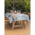 thumbnail image 2 of Outdoor Tablecloth with Umbrella Hole & Zipper, Blue Eucalyptus Coastal Rectangle Tablecloth 60x84 Inch, Beach Starfish Shell Nautical Ombre Patio Table Cover Waterproof Table Cloth for Picnic/Party, 2 of 6