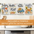 thumbnail image 4 of luyaa Fall Kitchen Towels Sets of 4, Pumpkin Fall Dish Towels, Truck Hand Towels for Bathroom, Autumn Decorations for Kitchen, 4 of 6