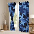 thumbnail image 3 of jejeloiu Rustic Camouflage Black Out Curtains,Farmhouse Camo Hunting Curtains Pack of 2 (42x63 Each),Blue Black Bedroom Curtains For Men Women,Super Cozy Room Decor, 3 of 6