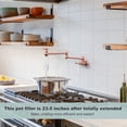 thumbnail image 6 of Wowow Wall Mounted Pot Filler with 2-Handles Double Joint Swing Arm in Copper, 6 of 8
