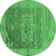 thumbnail image 1 of Ahgly Company Indoor Round Oriental Emerald Green Industrial Area Rugs, 6' Round, 1 of 4